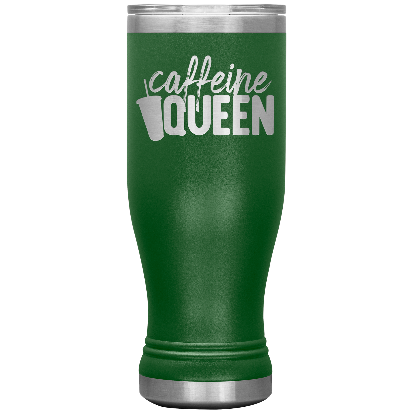 Caffeine Queen Funny Tumbler for Women 20 oz Insulated Stainless Steel Mug Cup