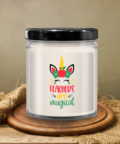 Teacher Candle Gift Cute Funny Soy Vanilla Container