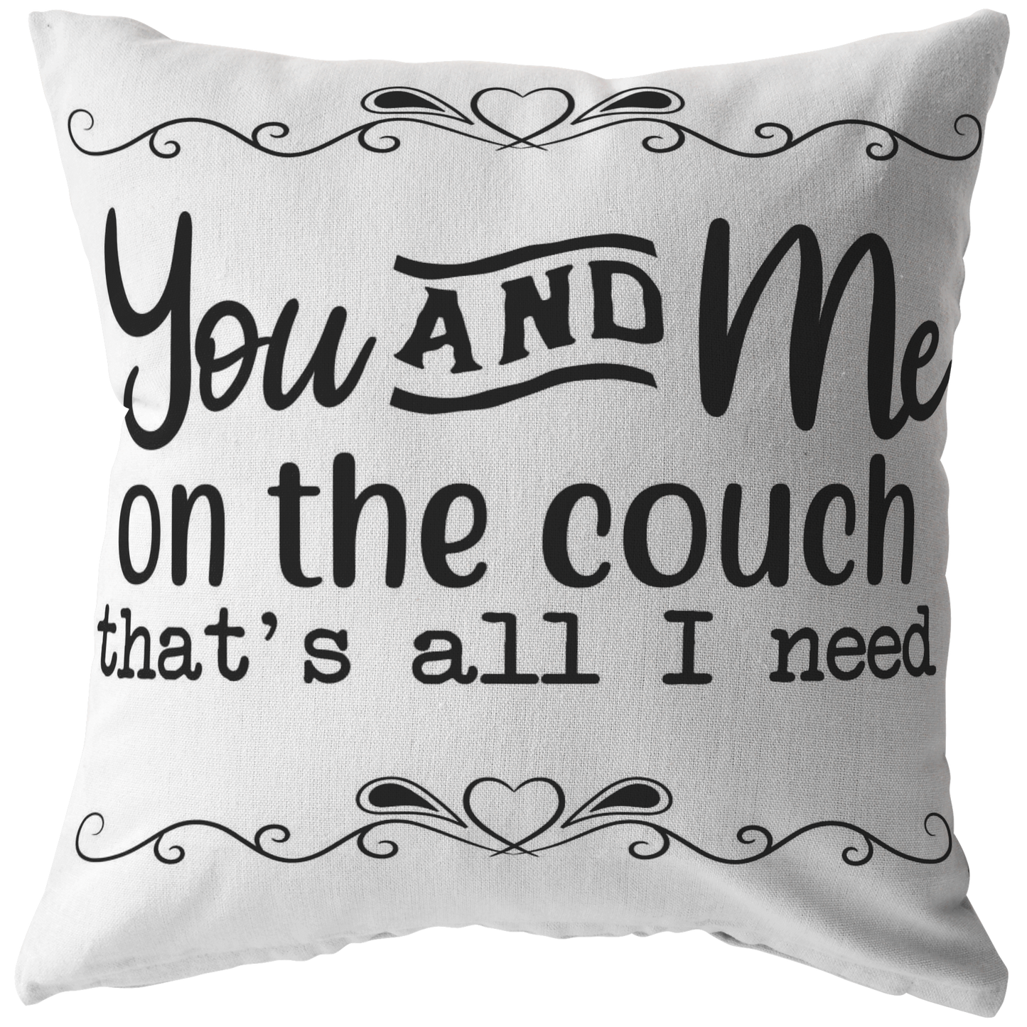 Throw pillows Valentines Gift for Him Her Home decor  You and Me on the Couch