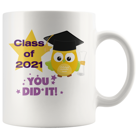 Owl Graduation Mug Gift for Class of 2021  Personalize Graduation Mug