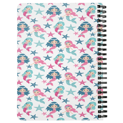 Girls Notebook Journal Mermaid Theme Custom Notebook Lined Spiral Notebook