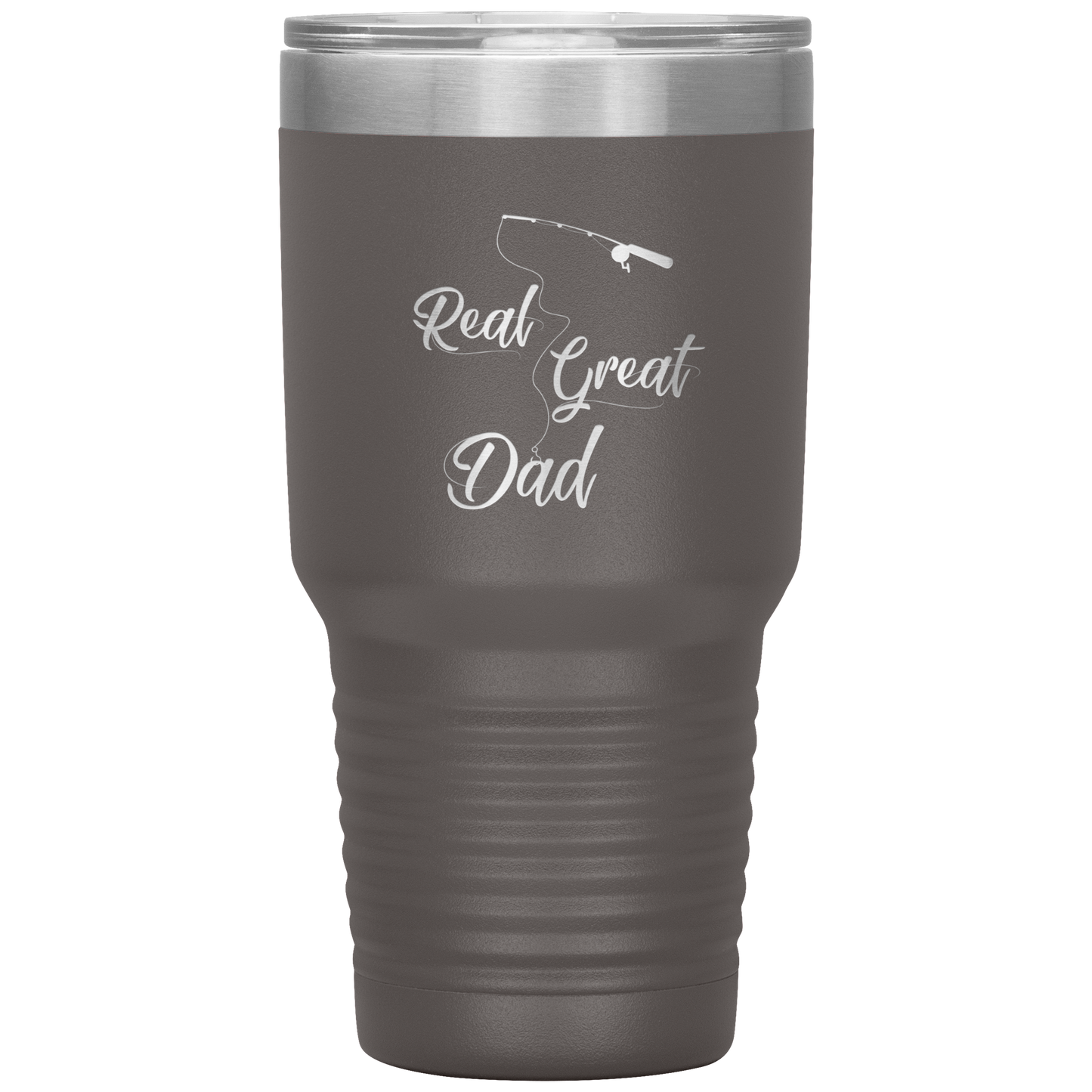 Fishing Tumbler Cup for Dad, Real Great Dad Tumbler Gift for Papa Dad Daddy Grandpa Father's Day Gift