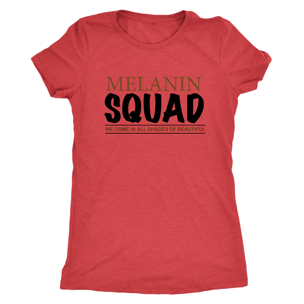 Melanin Squad Black Girl Magic T-Shirt Graphic Tee Black Women's Shirt