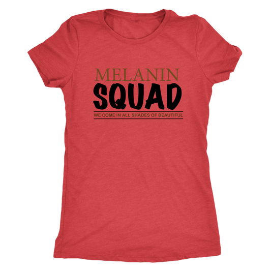 Melanin Squad Black Girl Magic T-Shirt Graphic Tee Black Women's Shirt