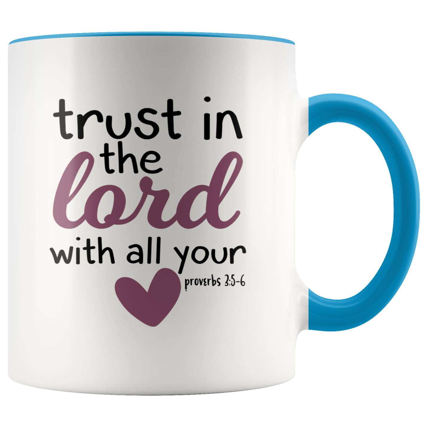 Christian coffee mug gift Trust in the Lord Religious mug Inspirational Faith quote cup