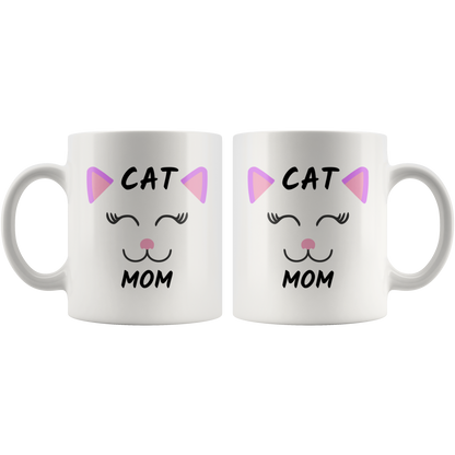 Cat mom Gift for women Coffee mug Cat lover Cute Cat gift  Cat lady owner Tea cup Custom Ceramic
