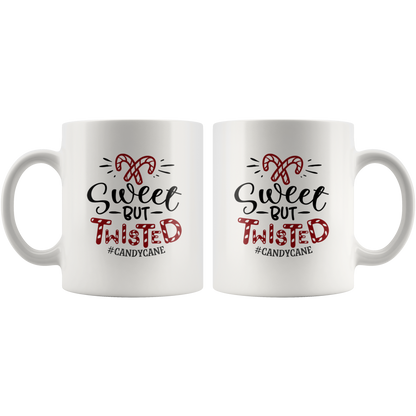 Christmas Coffee Mug Sweet But Twisted Candycane Christmas Gifts Custom Mug Funny mug