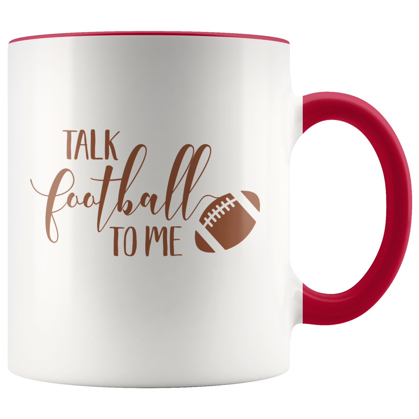 Talk Football to Me Coffee Mug Football Mom Football Dad Football Lover Custom Accent Mug