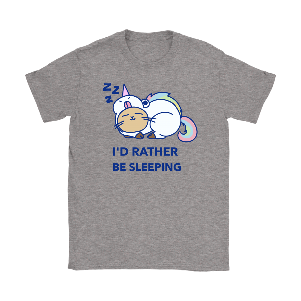 I'd Rather Be Sleeping Womens Funny Tshirt Cute Cat Shirt For Her Custom Graphic Shirt