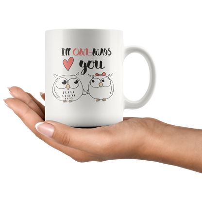 Owl Mug-Couples Valentine Coffee Mug