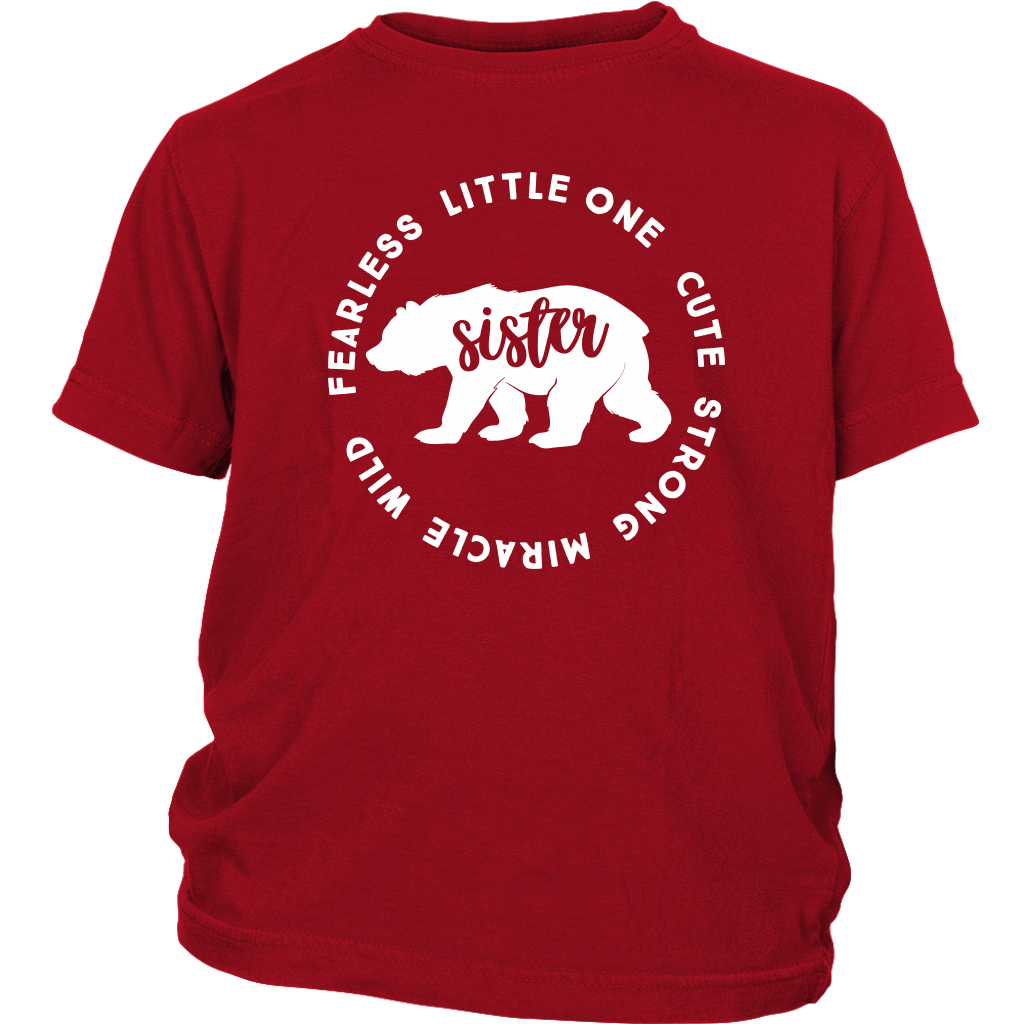 Sister Bear T-Shrit Kids  Toddler Bear Family Shirts Kids t-shirts Graphic Tees Children shirts