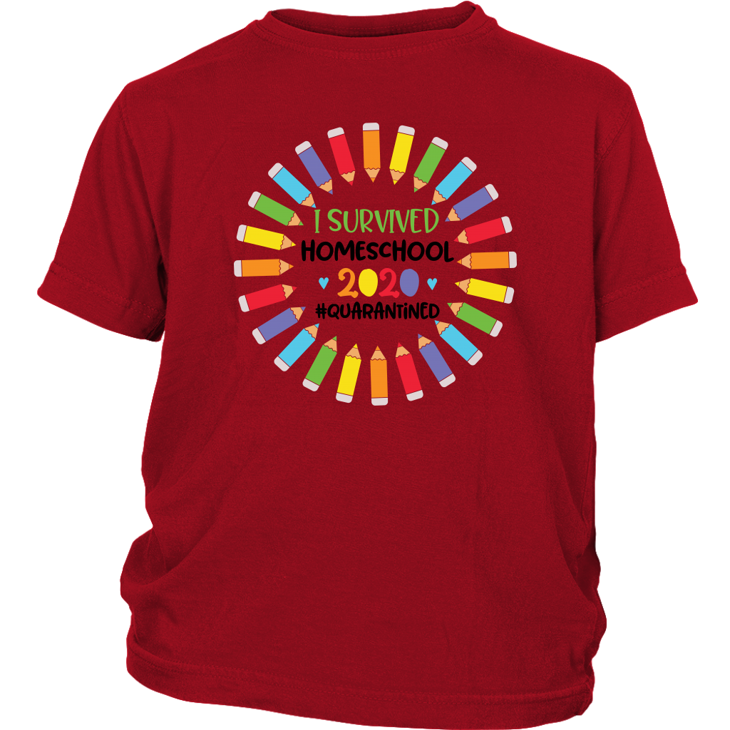 Homeschool Graduate Kids T-Shirt Graphic Tee For Boys Girls Quarantine 2020 Shirt