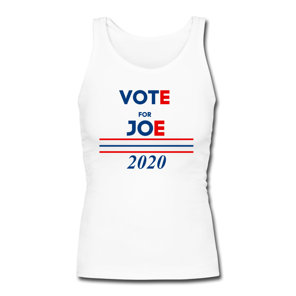 Vote for Joe Biden Election 2020 Women's Longer Length Fitted Tank Top - white