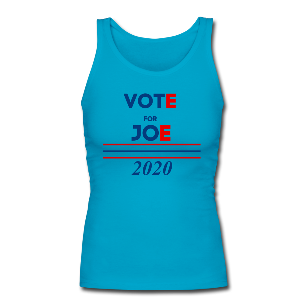 Vote for Joe Biden Election 2020 Women's Longer Length Fitted Tank Top - turquoise