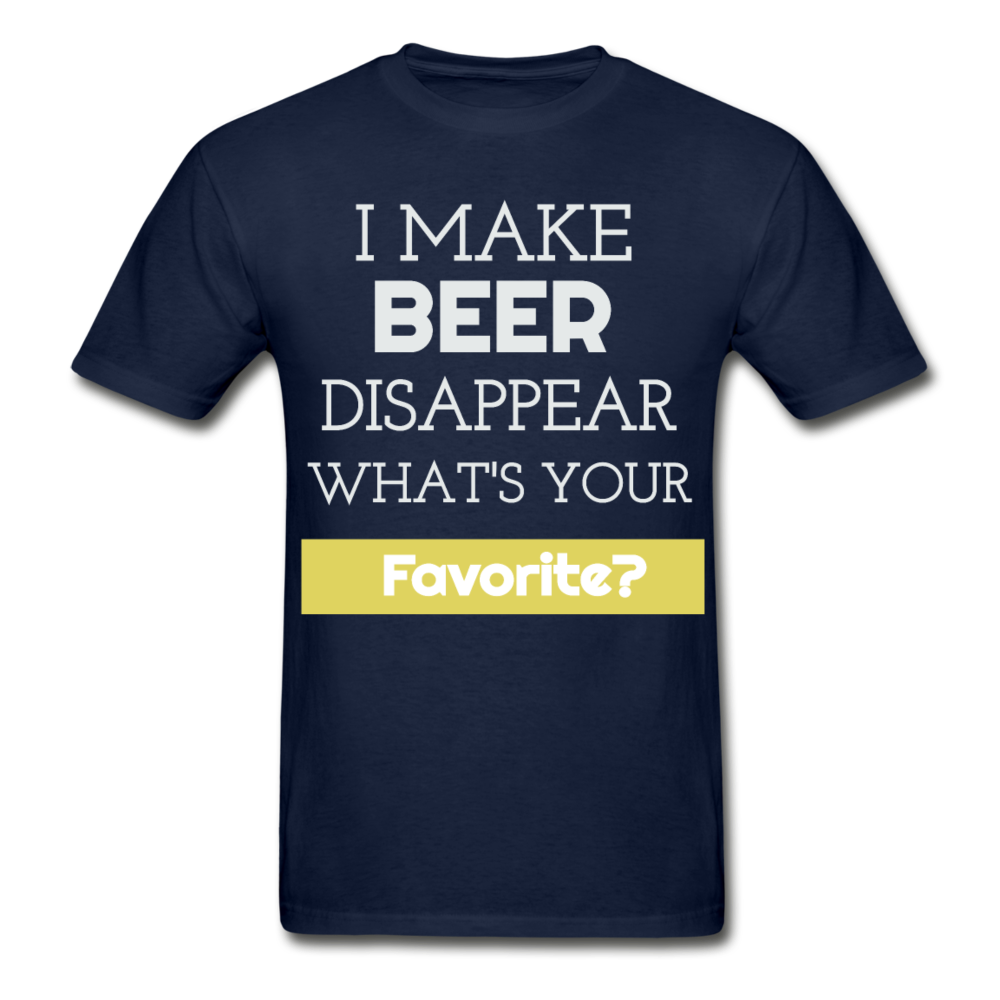 Funny Beer Lover TShirt Funny Shirt with Sayings Beer Lover Gift - navy