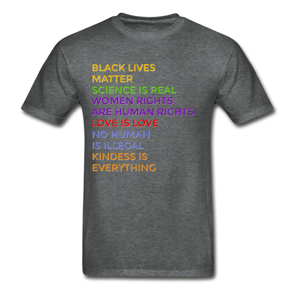 Black Lives Matter Science Is Real Statement Tshirt Equality Liberal Shirt - deep heather