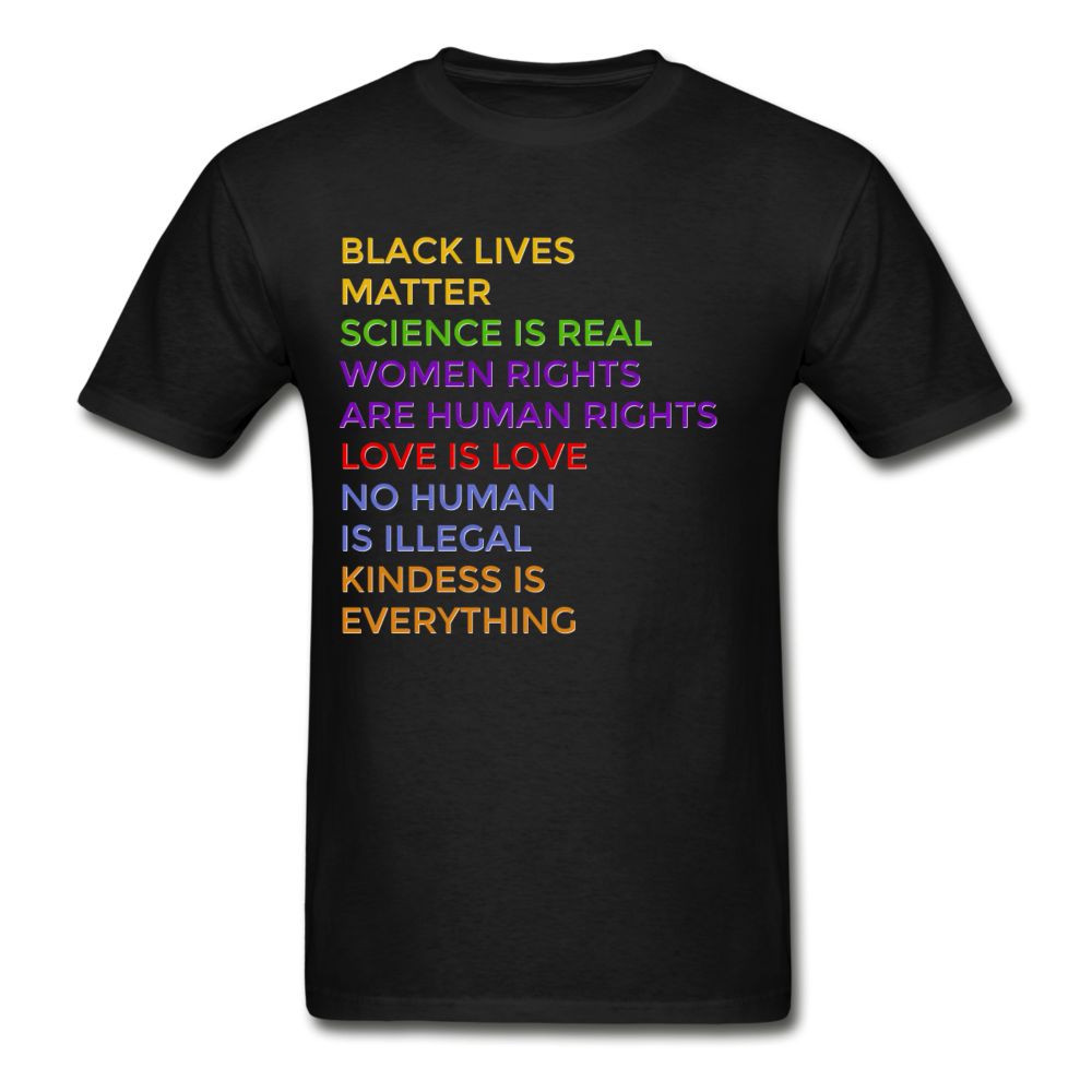 Black Lives Matter Science Is Real Statement Tshirt Equality Liberal Shirt - black