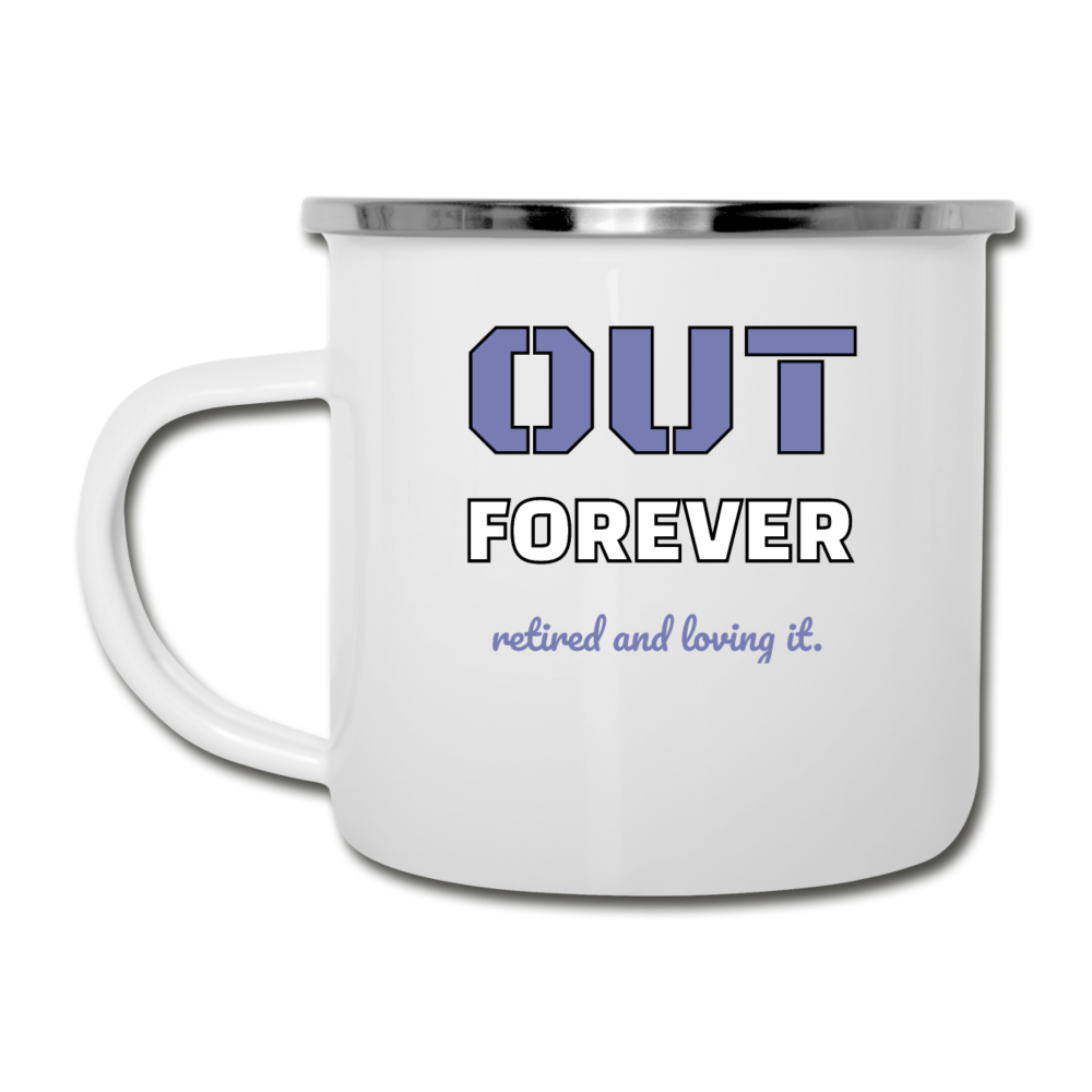 Retirement Camper Mug, Camper Cup Gift For Camper, Hiker - white