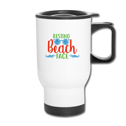 Travel Mug Funny Summer Travel mug Beach Travel Mug - white