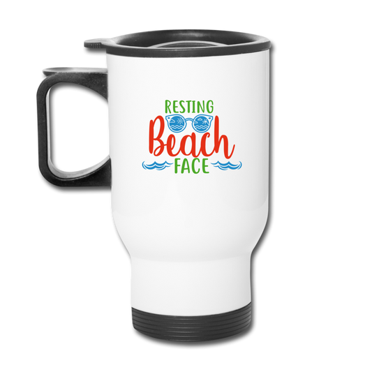 Travel Mug Funny Summer Travel mug Beach Travel Mug - white