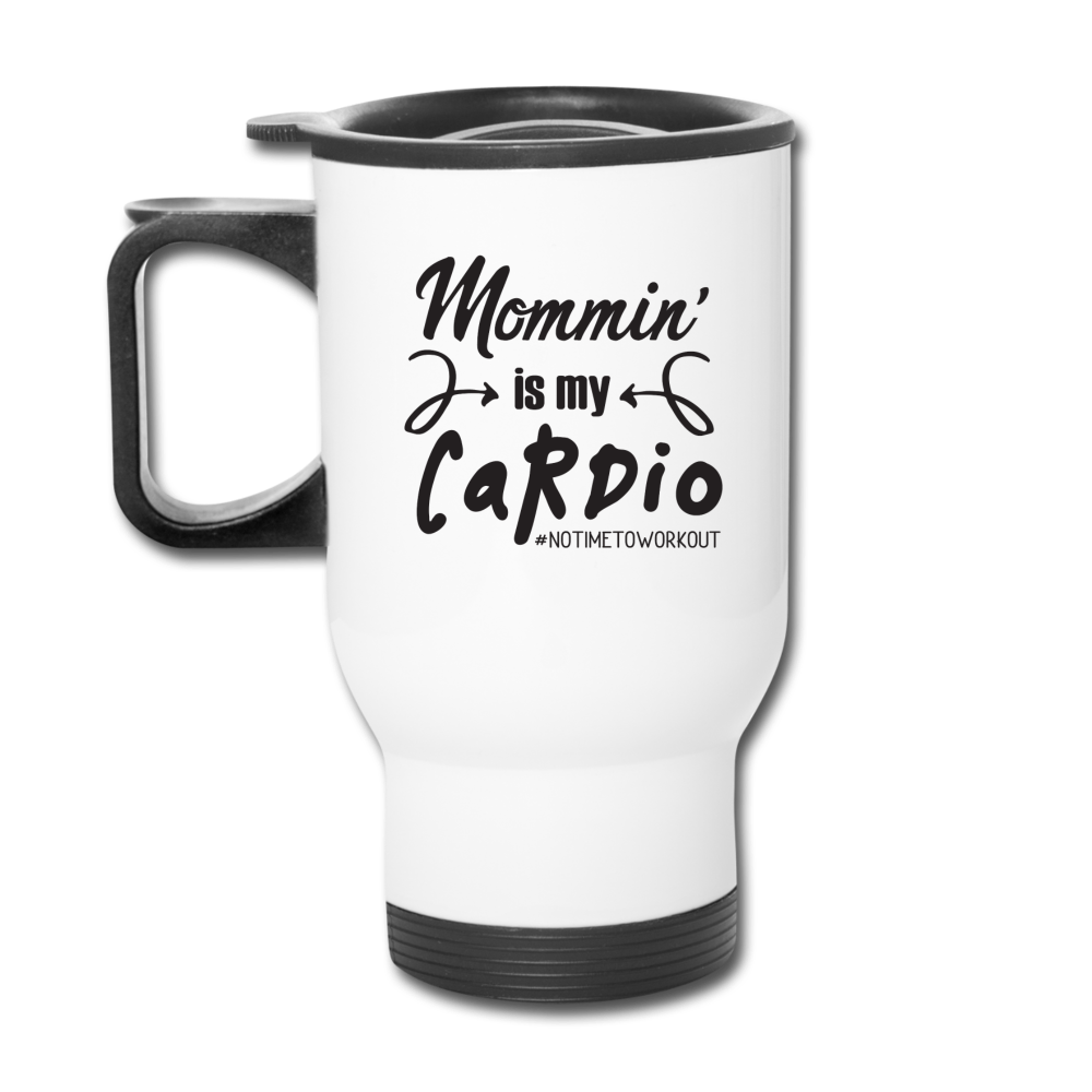travel mug, travel cup, funny travel mug,insulated cup - white