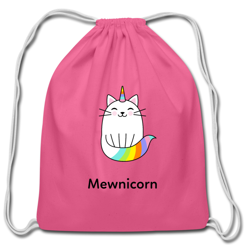 Mewnicorn Drawstring bag for Girls Unicorn Lover Gift - pink