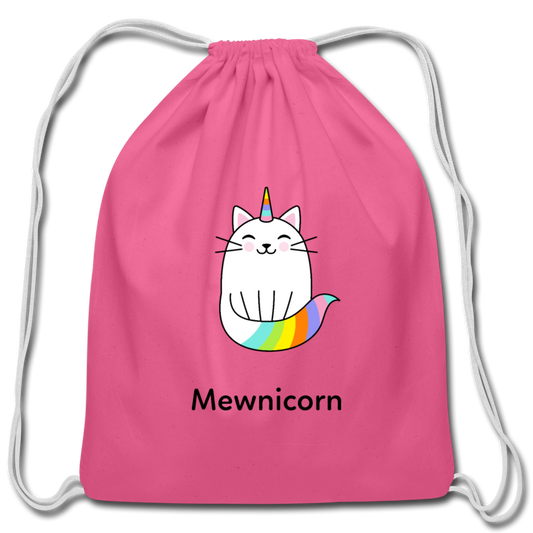 Mewnicorn Drawstring bag for Girls Unicorn Lover Gift - pink