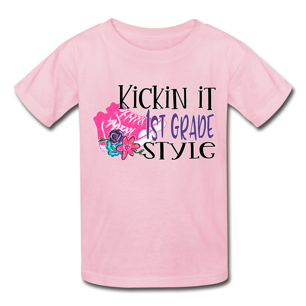 Girls Back To School Shirt Gildan Ultra Cotton Youth T-Shirt - light pink