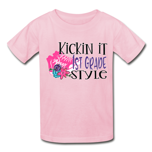 Girls Back To School Shirt Gildan Ultra Cotton Youth T-Shirt - light pink