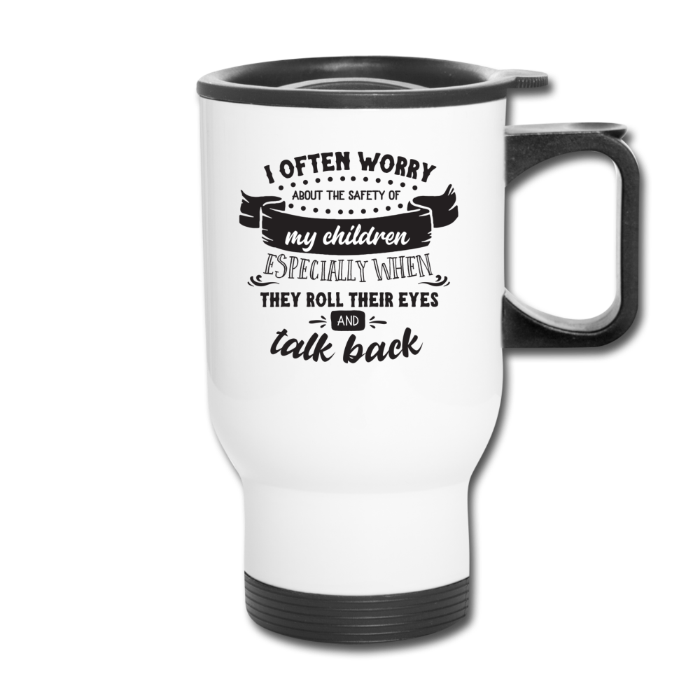 Travel Mug Funny Travel Mug Travel Coffee Mug Insulated - white