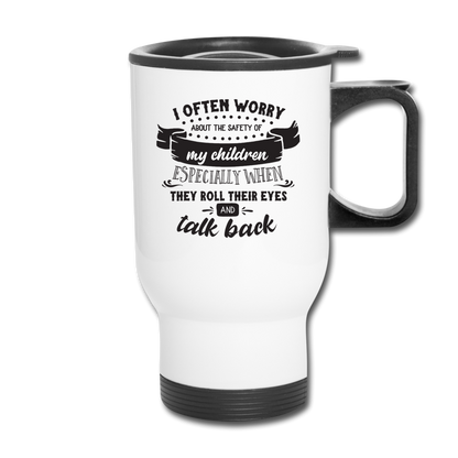 Travel Mug Funny Travel Mug Travel Coffee Mug Insulated - white