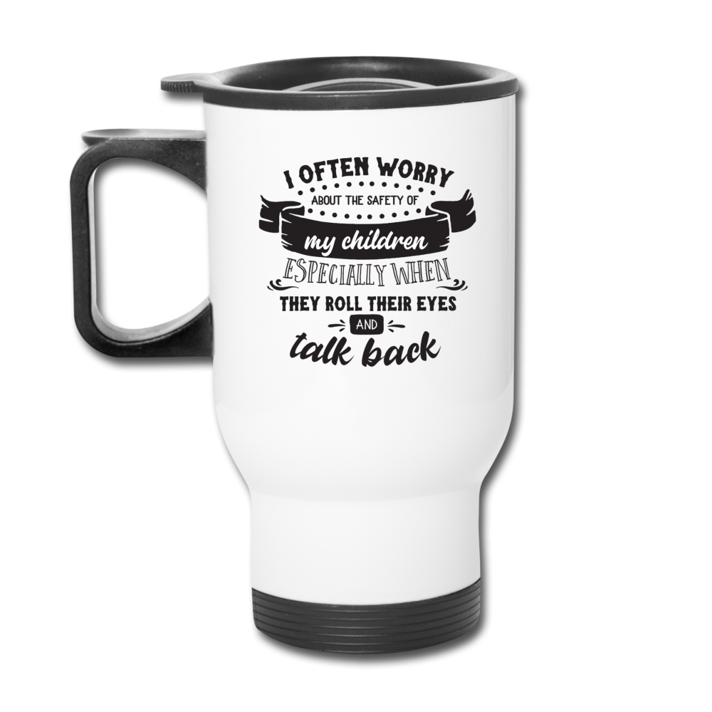 Travel Mug Funny Travel Mug Travel Coffee Mug Insulated - white