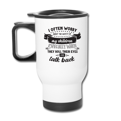 Travel Mug Funny Travel Mug Travel Coffee Mug Insulated - white