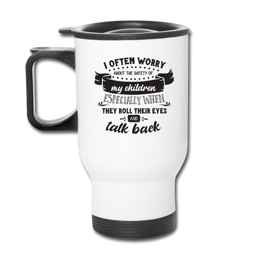 Travel Mug Funny Travel Mug Travel Coffee Mug Insulated - white