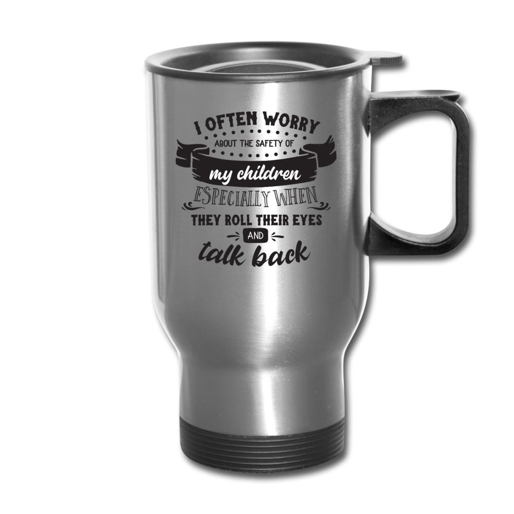 Travel Mug Funny Travel Mug Travel Coffee Mug Insulated - silver