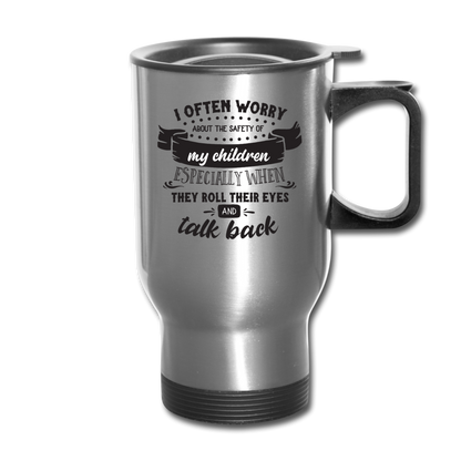 Travel Mug Funny Travel Mug Travel Coffee Mug Insulated - silver