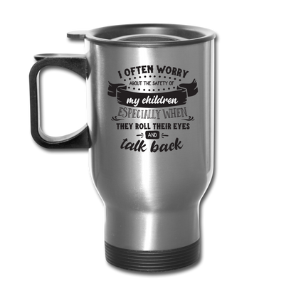 Travel Mug Funny Travel Mug Travel Coffee Mug Insulated - silver