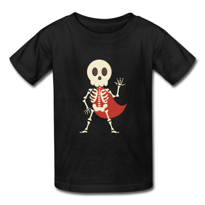 Kids Halloween Shirt, Skeleton Tee Shirt,Gildan Ultra Cotton Youth T-Shirt - black