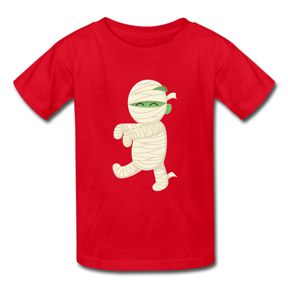 Kids Halloween Tshirt, Funny Mummy Shirt, Gildan Ultra Cotton Youth T-Shirt - red