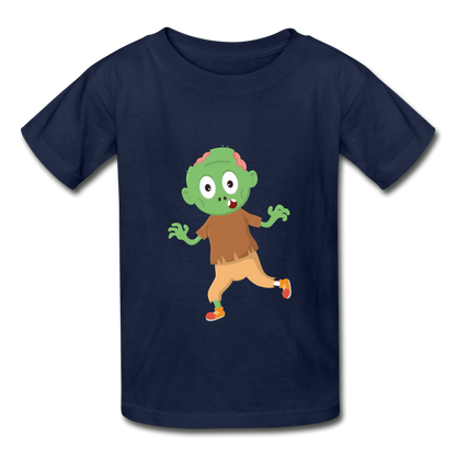 Kids Halloween Tshirt, Funny Monster Shirt, Gildan Ultra Cotton Youth T-Shirt - navy