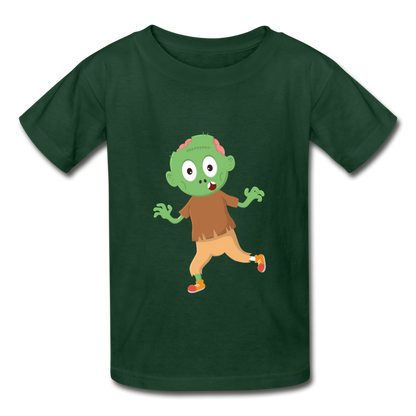 Kids Halloween Tshirt, Funny Monster Shirt, Gildan Ultra Cotton Youth T-Shirt - forest green