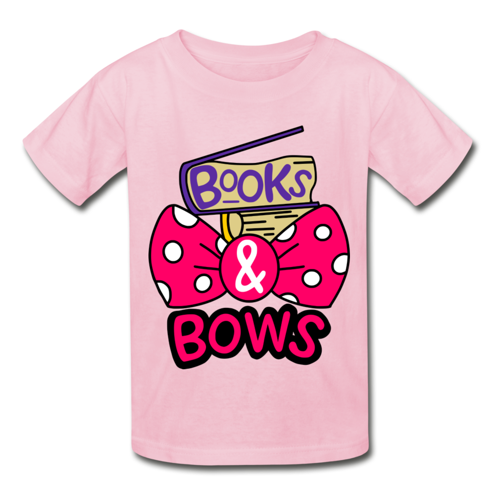 Girls Pink School Shirt Funny Tshirt, Gildan Ultra Cotton Youth T-Shirt - light pink