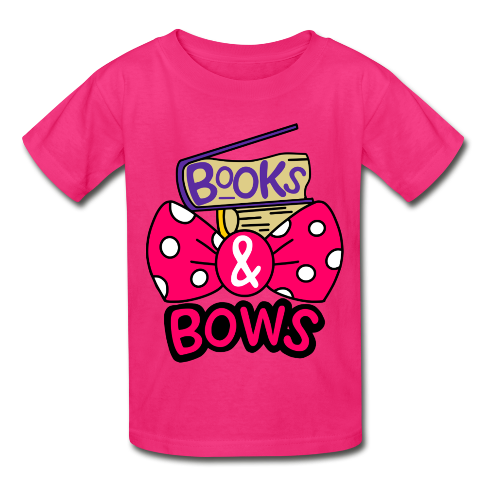 Girls Pink School Shirt Funny Tshirt, Gildan Ultra Cotton Youth T-Shirt - fuchsia