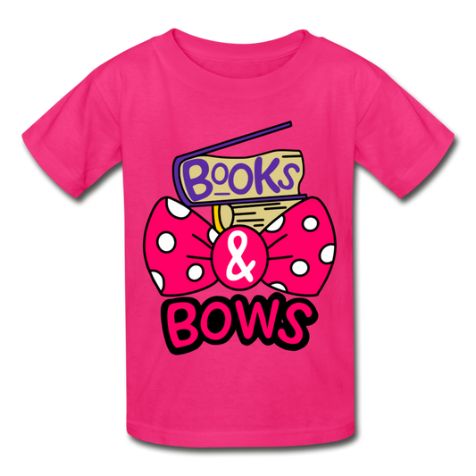 Girls Pink School Shirt Funny Tshirt, Gildan Ultra Cotton Youth T-Shirt - fuchsia