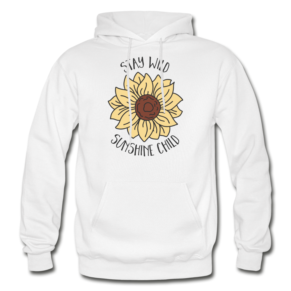Sunflower Hoodie Flower Hoodie Stay Wild Sunshine Child - white