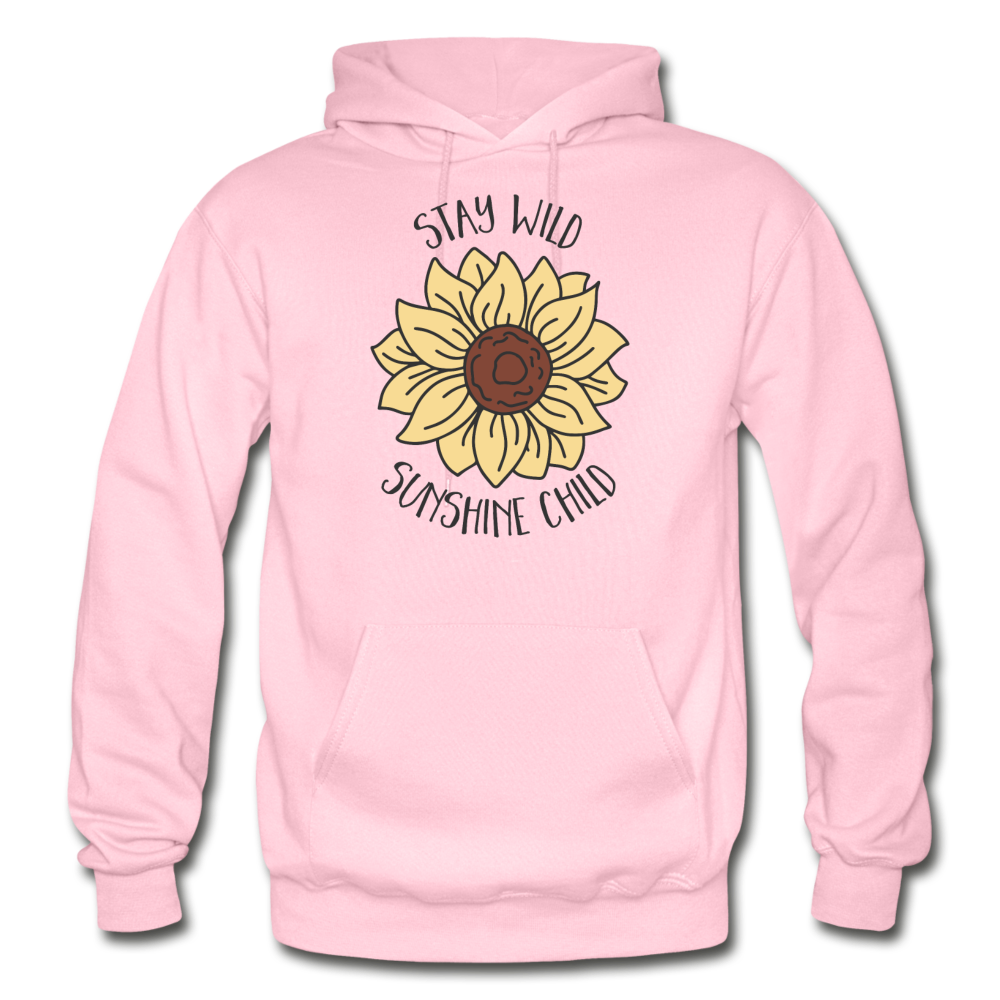 Sunflower Hoodie Flower Hoodie Stay Wild Sunshine Child - light pink
