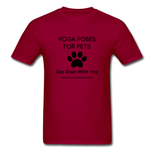 Yoga Shirt for Men Women Fitness Pet Lover - dark red