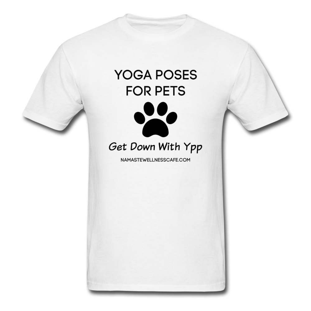 Yoga Shirt Graphic Tee For Men Women Yoga Pet Lover shirt - white