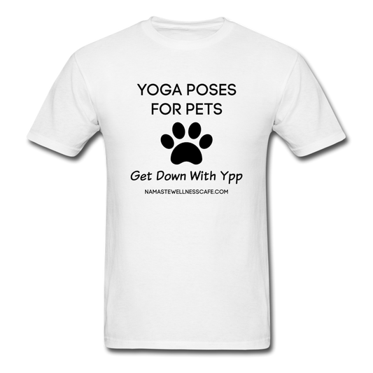 Yoga Shirt Graphic Tee For Men Women Yoga Pet Lover shirt - white