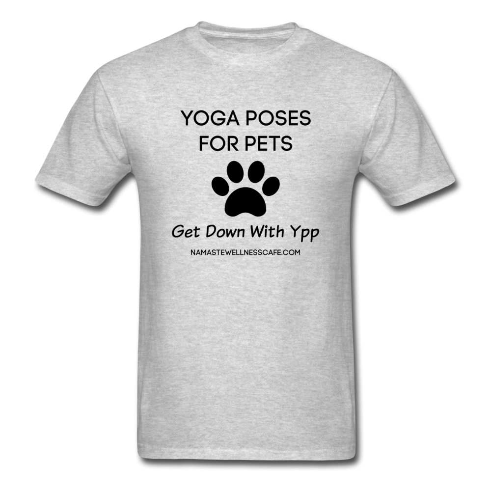 Yoga Shirt Graphic Tee For Men Women Yoga Pet Lover shirt - heather gray
